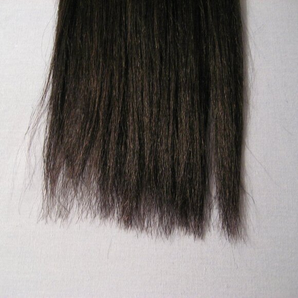 100% Tangle Free Human Hair, Perm Kinky Straight, 1B Off Black Dark Brown, New! - Picture 3 of 8